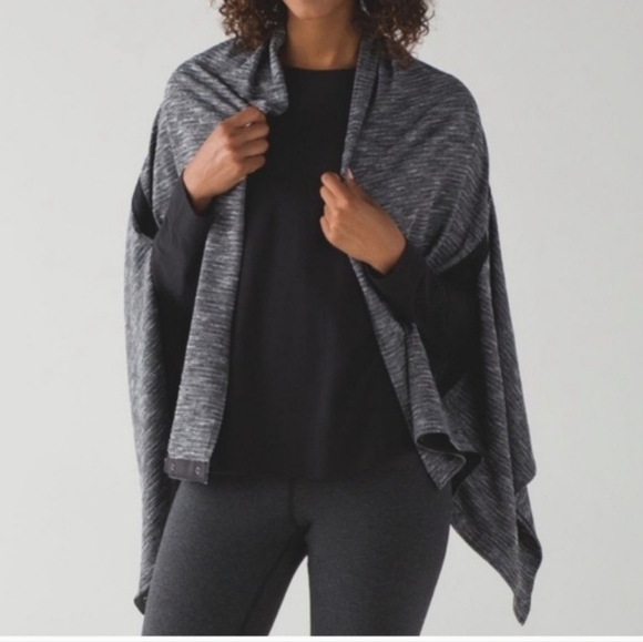 Lululemon Vinyasa Wrap Running Jacquard Blue Denim Scarf - Picture 3 of 10